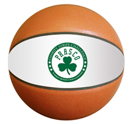 Autograph basketballs with custom logo.