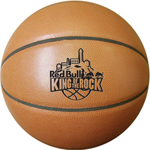 Synthetic Leather Basketball. Natural color. We can print your logo onto each basketball.
