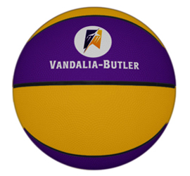Rubber basketball for promotions and team giveaways.