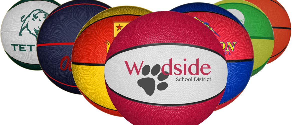 Personalized rubber basketballs