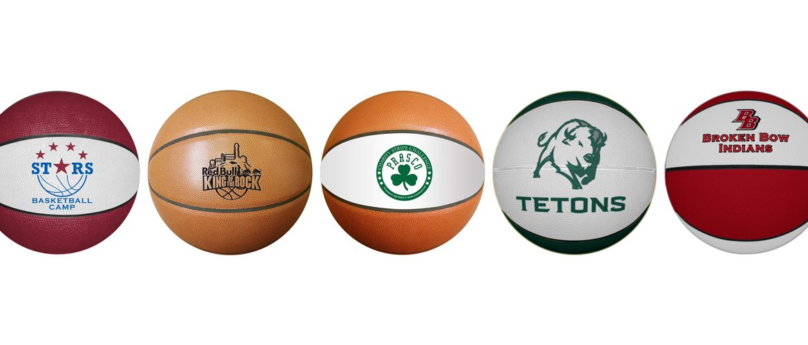 Virtual samples of personalized basketballs.